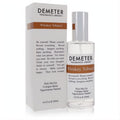 Demeter Whiskey Tobacco 4 oz cologne spray with clear bottle, white cap, and matching white box.