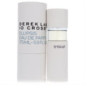 Sophisticated Derek Lam 10 Crosby Ellipsis Eau De Parfum, 5.9 oz. White cylindrical bottle with clear glass beside its sleek matching box.