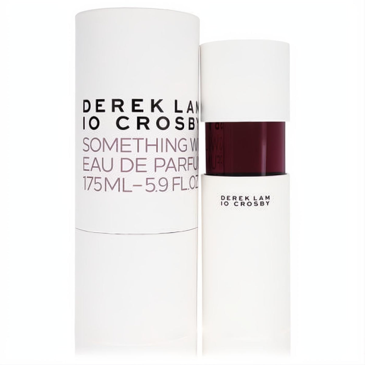 Derek Lam 10 Crosby Something Wild 5.9 oz Eau De Parfum spray. Chic white bottle with a distinctive burgundy band for a captivating scent.