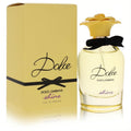 Dolce & Gabbana Dolce Shine 1.7oz EDP bottle with vibrant yellow floral cap, elegant black ribbon, and golden box.