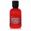 Dsquared2 Red Wood 3.4 oz women's EDT tester. Bold red glass bottle with sleek black cap and silver branding.
