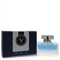 Dumont Ventory Lyric 3.4 oz women's Eau De Parfum. Sleek clear glass bottle with light blue fragrance, silver cap, and dark blue box.