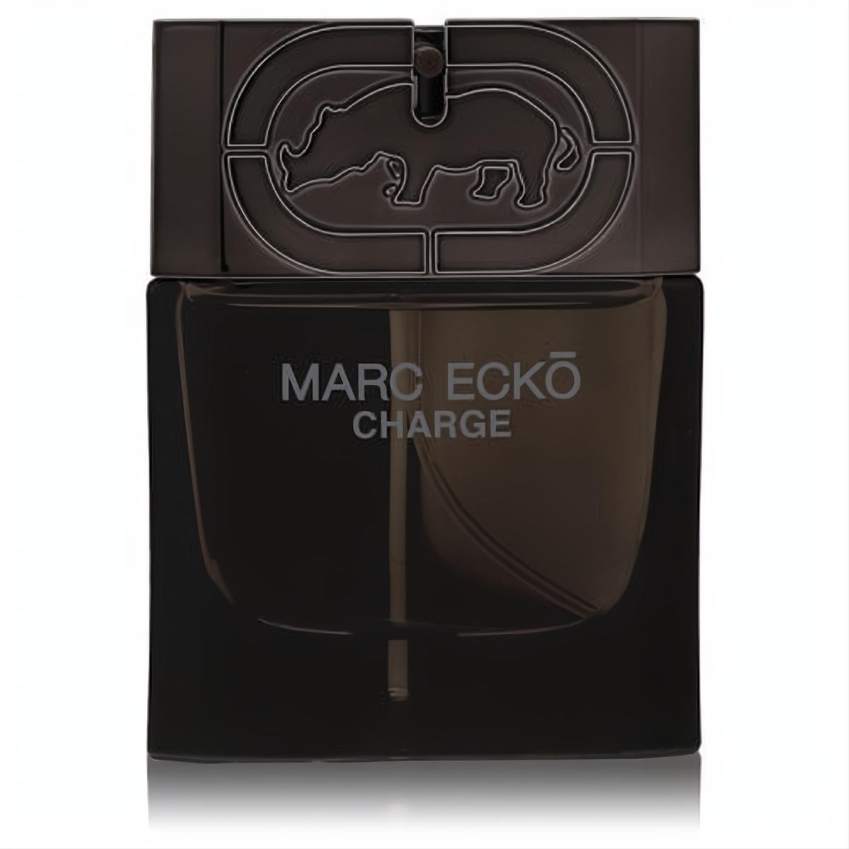 Elevate your scent with Marc Ecko Charge 1.7 oz men's cologne in a sleek dark bottle, featuring the iconic rhino cap.