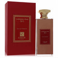 Luxurious Emor London Oud No. 3 unisex 4.2 oz EDP. Elegant dark red textured bottle, gold cap, and matching premium box.