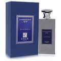 Elegant Emor London Oud No. 9, 4.2 oz unisex Eau De Parfum. Features a sophisticated textured silver bottle and rich navy blue box.