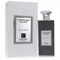 Luxurious Emor London Oud Silver 4.2 oz unisex EDP. Elegant black textured bottle, shiny silver cap, and white box.