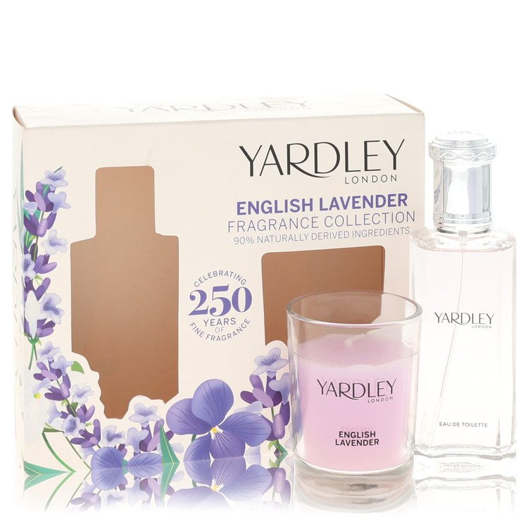 English Lavender by Yardley London - Gift Set -- 1.7 oz Eau De Toilette + 4.2 oz Fragranced Candle
