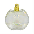 Iconic Forever Elizabeth perfume bottle: iridescent curved glass design, clear liquid, and a gleaming gold spray top.