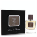 Franck Boclet Incense men's Eau De Parfum spray. Clear glass bottle with amber liquid, dark brown cap, and elegant black box with "FB" logo.