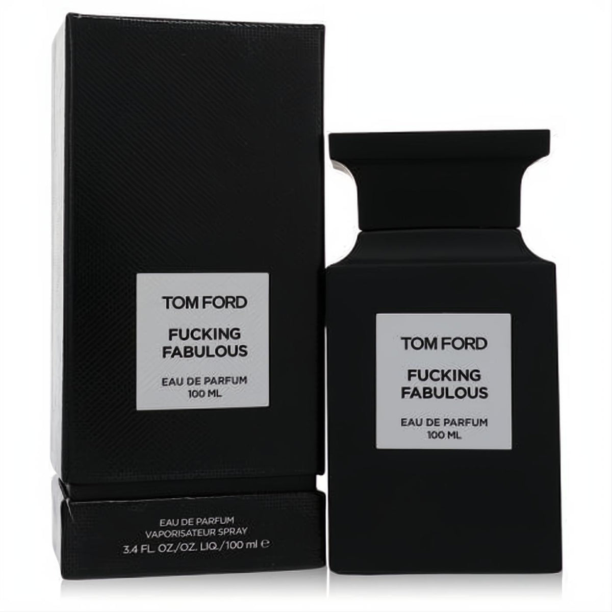 Experience Tom Ford Fucking Fabulous 100ml Eau De Parfum. Bold matte black bottle and elegant textured luxury box.