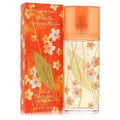 Elizabeth Arden Green Tea Nectarine Blossom EDT 3.3 oz. Clear bottle with delicate floral design, orange cap, and vibrant matching box.