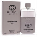Gucci Guilty Love Edition MMXXI 3 oz men's EDT. Sleek matte grey bottle with silver cap and elegant matching box.