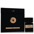 Luxurious black Gumin by Tiziana Terenzi Extrait De Parfum bottle and elegant matching box with gold emblem and lettering.