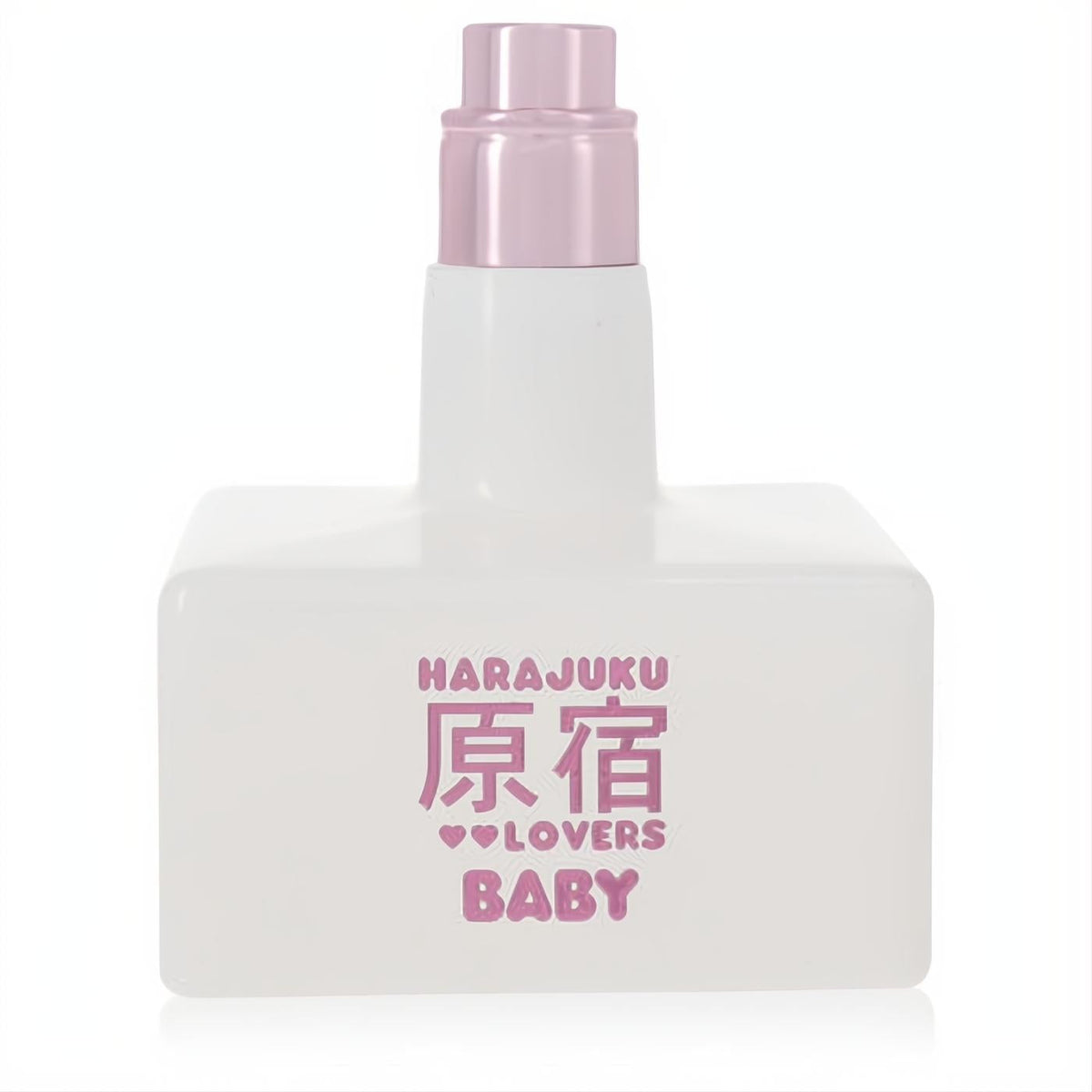 Discover Harajuku Lovers Pop Electric Baby perfume. Frosted white bottle, metallic pink cap, and bold pink branding.