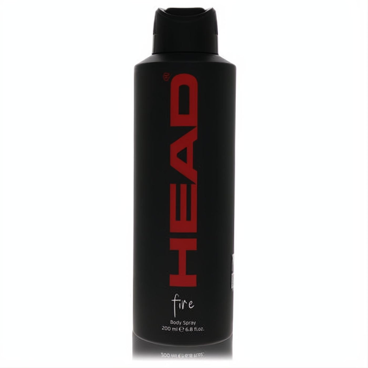 Elevate your scent with Head Fire men's body spray, 6.8 oz, in a sleek matte black bottle with bold red branding.