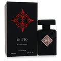 Initio Blessed Baraka 3.04 oz unisex perfume. Sleek matte black bottle and box featuring a bold red intricate design.