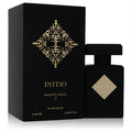 Sleek Initio Magnetic Blend 7 Unisex Eau De Parfum, 3.04 oz. Black bottle with gold ornate plaque and matching black box.