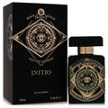 Initio Oud For Happiness 3.04 oz EDP. Luxurious black and gold bottle with intricate green eye design and matching box.