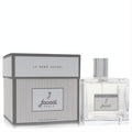 Experience Jacadi Eau De Soin Bebe 3.4 oz unisex fragrance. Clear glass bottle, silver cap, elegant grey striped box.