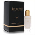 Luxurious Jeroboam Unue 1 oz unisex Extrait De Parfum. Clear glass bottle, gold cap, and sleek black box.