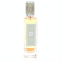 Elegant Jo Malone Lily of The Valley & Ivy cologne spray in a clear glass bottle with a sage green label and decorative floral cap.