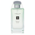 Jo Malone Osmanthus Blossom cologne: elegant rectangular glass bottle with pale green liquid, iconic JM logo, and sleek silver cap.