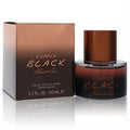 Kenneth Cole Copper Black 1.7 oz EDT spray for men. Features a sleek dark amber bottle with a metallic copper cap and matching gradient box.