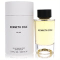 Elegant Kenneth Cole For Her 3.4 oz EDP spray. Clear glass bottle with golden liquid, black cap, and white box.