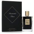 Kilian Intoxicated 1.7 oz Eau De Parfum. Sleek black bottle, gold cap, and elegant black box with gold accents.