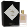 Sophisticated Kilian Voulez-Vous Coucher Avec Moi 1.7 oz EDP. Black box with diamond label, clear bottle, peach fragrance, gold cap.