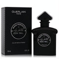 Guerlain Black Perfecto 1.6 oz Florale EDP. Sleek black bottle with iconic heart-shaped cap and elegant script.