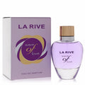 La Rive Wave of Love 3 oz women's Eau De Parfum. Elegant purple bottle with gold cap and matching decorative box.