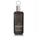 Lagerfeld Classic Grey Eau De Toilette spray for men. Sleek dark grey glass bottle with a unique silver ring cap.