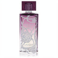 Lalique Amethyst Eclat 3.3 oz women's fragrance. Elegant purple glass bottle with intricate silver floral vine design.