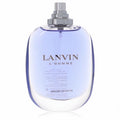 Sophisticated Lanvin L'Homme 3.4 oz Eau De Toilette for men, featuring a clear glass bottle with light blue fragrance and silver atomizer.