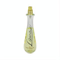 Laura Biagiotti Laura EDT Tester 2.5 oz spray. Clear glass bottle, gold cap, and light yellow fragrance.