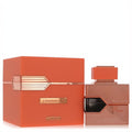 L'aventure Rose 3.4 oz EDP by Al Haramain. Elegant rose gold bottle with black accent and matching terracotta box.