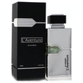 Elevate your style with L'Aventure Al Haramain 6.7 oz men's Eau De Parfum. Sleek silver bottle, black cap, and elegant black box.