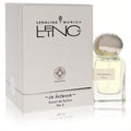 Luxurious Lengling Munich No 4 In Between Extrait De Parfum spray, clear glass bottle with silver cap and elegant cream textured box.