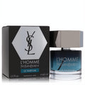 Elevate your style with L'homme Le Parfum by YSL. A 2oz gradient blue bottle, sleek silver cap, and sophisticated black YSL box.