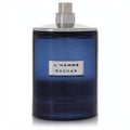 Experience L'homme Rochas. Masculine deep blue ribbed glass bottle with sleek silver cap.
