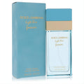 Dolce & Gabbana Light Blue Forever 1.6 oz Eau De Parfum. Iconic clear bottle with light blue liquid, elegant gold band, and cap. Fresh women's fragrance.