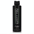 Lucky You For Him 6 oz men's deodorant body spray by Lucky Brand. Sleek black can with bold white and green branding for a fresh scent.