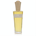 Elevate your scent with Madame Rochas 3.4 oz EDT spray. Clear glass bottle, golden liquid, and luxurious ribbed gold cap.