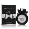Sophisticated Mademoiselle Rochas In Black 3 oz EDP, featuring a chic black bottle with studded bow and matching box.
