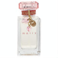 Mally women's 1.7 oz Eau De Parfum spray in a chic clear bottle with a rose gold faceted cap and charming pink heart & 'm' logo.