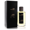 Elevate your scent with Mancera Aoud Orchid 4 oz unisex EDP. Golden liquid in a clear glass bottle, dark cap, and sleek black box.