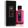 Captivating Mancera Pink Roses 4 oz EDP, a vibrant pink fragrance in a gold-accented glass bottle with a sleek black box.