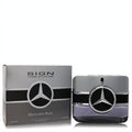 Elegant Mercedes-Benz Sign Your Attitude 3.4 oz EDT spray. Sleek silver bottle with bold star logo and lavender liquid.