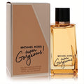 Luxurious Michael Kors Super Gorgeous 3.4 oz Eau de Parfum Intense. Golden amber fragrance in a sleek glass bottle with a matching elegant box.